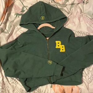 Body by Raven Tracy Body Basics Green Crop Hoodie